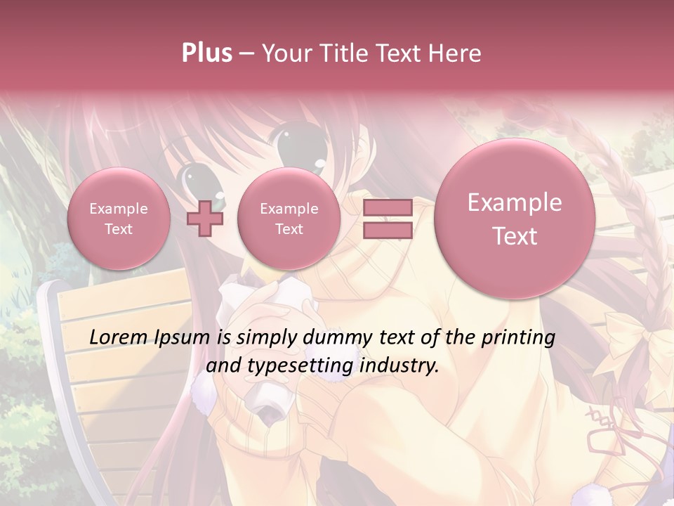 A Girl Sitting On A Bench Eating A Piece Of Food PowerPoint Template