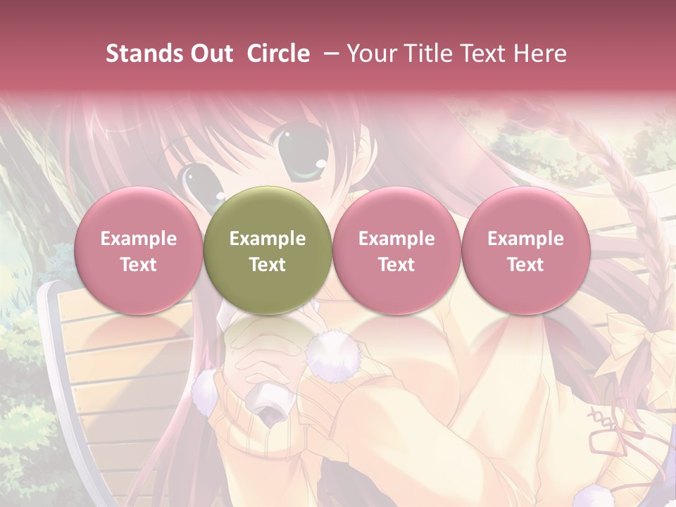 A Girl Sitting On A Bench Eating A Piece Of Food PowerPoint Template