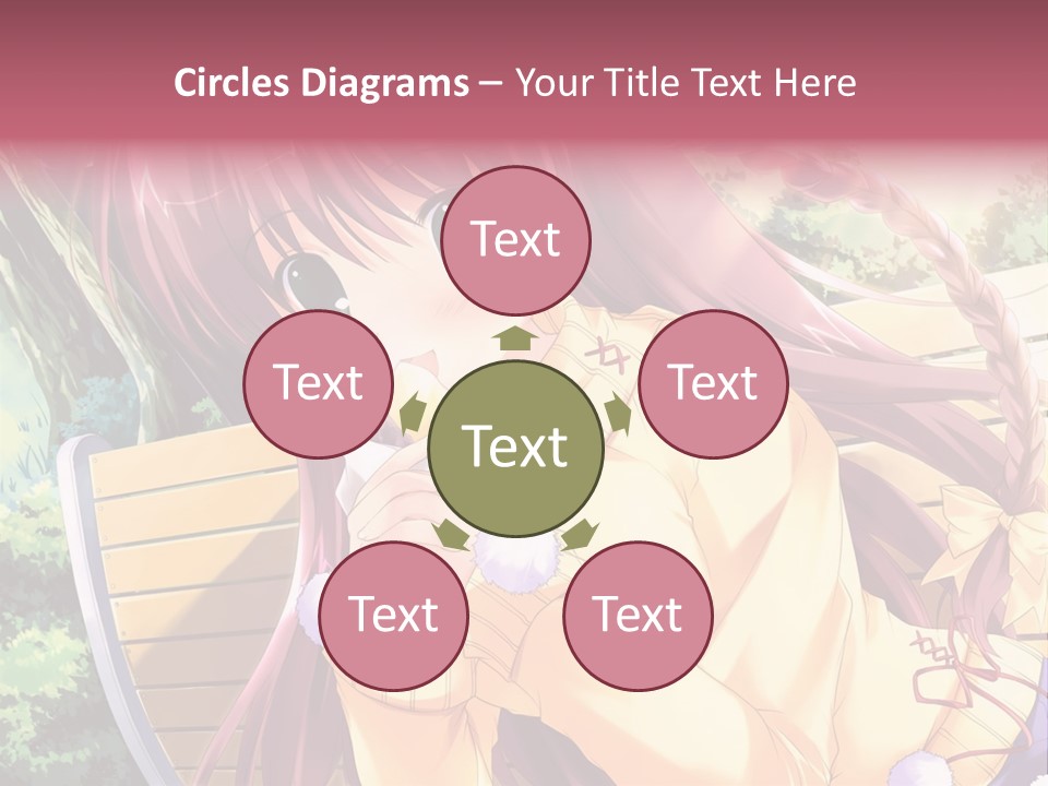 A Girl Sitting On A Bench Eating A Piece Of Food PowerPoint Template