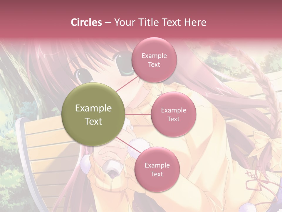 A Girl Sitting On A Bench Eating A Piece Of Food PowerPoint Template