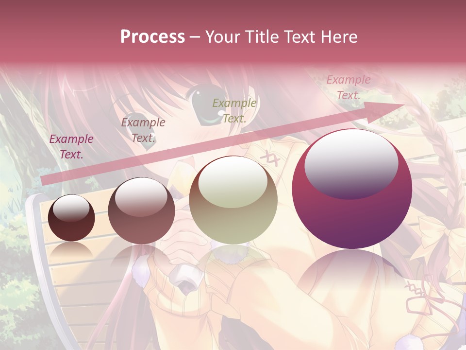 A Girl Sitting On A Bench Eating A Piece Of Food PowerPoint Template