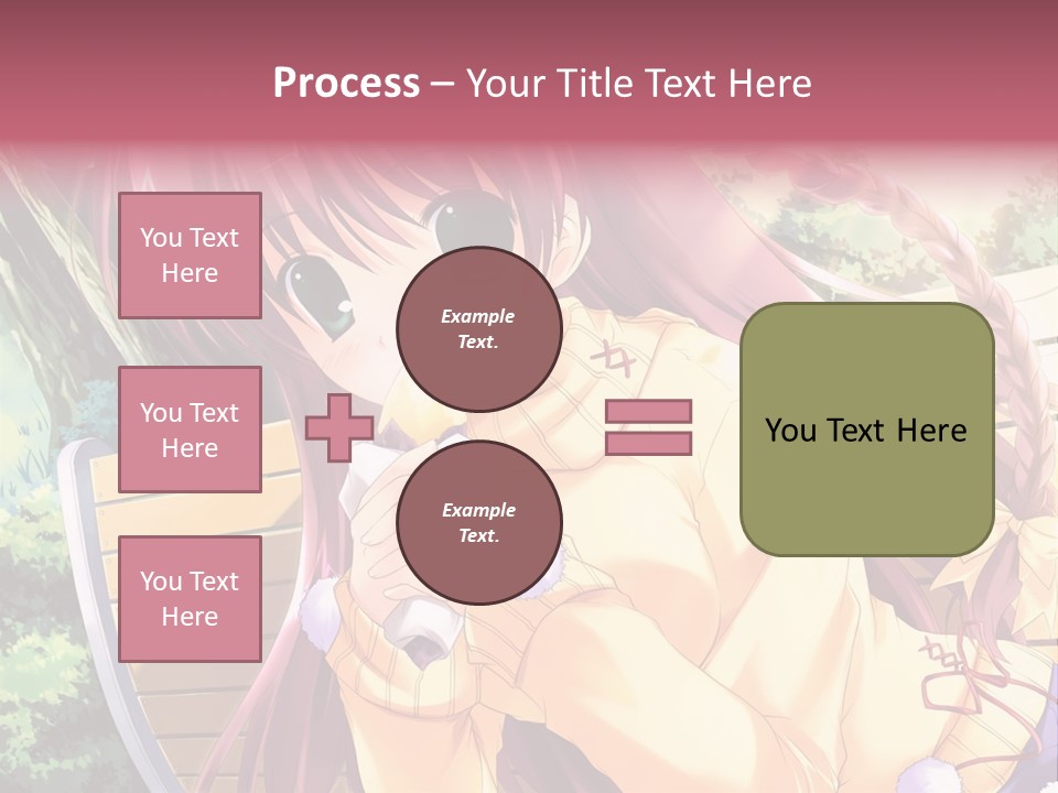 A Girl Sitting On A Bench Eating A Piece Of Food PowerPoint Template