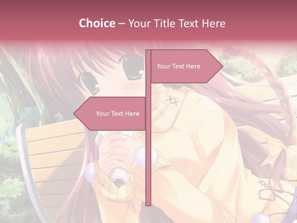 A Girl Sitting On A Bench Eating A Piece Of Food PowerPoint Template