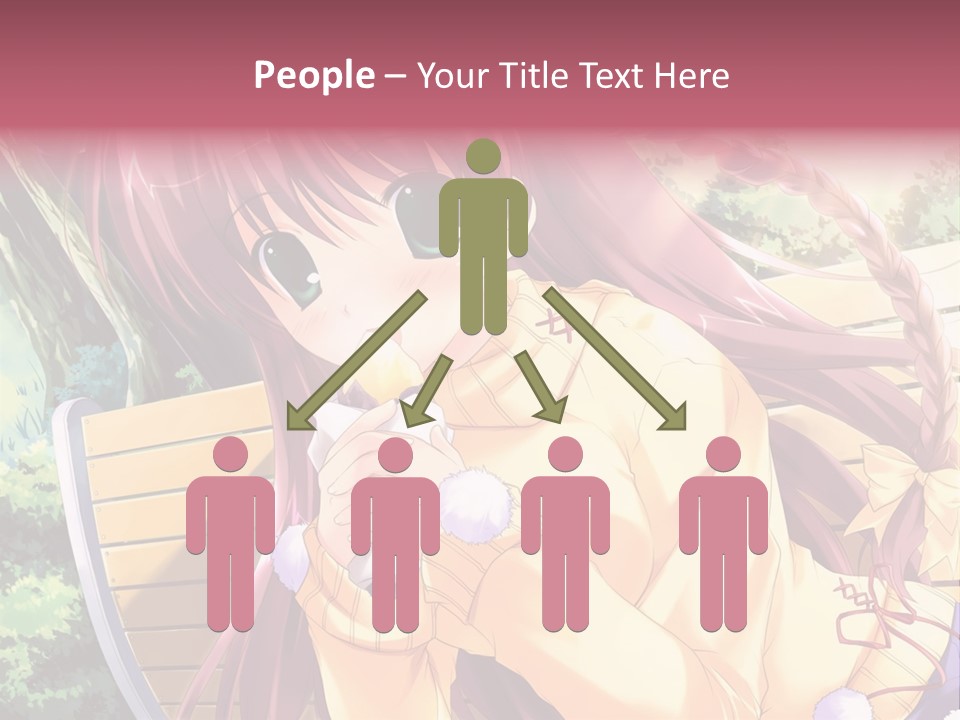 A Girl Sitting On A Bench Eating A Piece Of Food PowerPoint Template