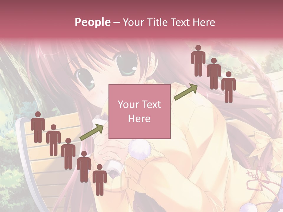 A Girl Sitting On A Bench Eating A Piece Of Food PowerPoint Template