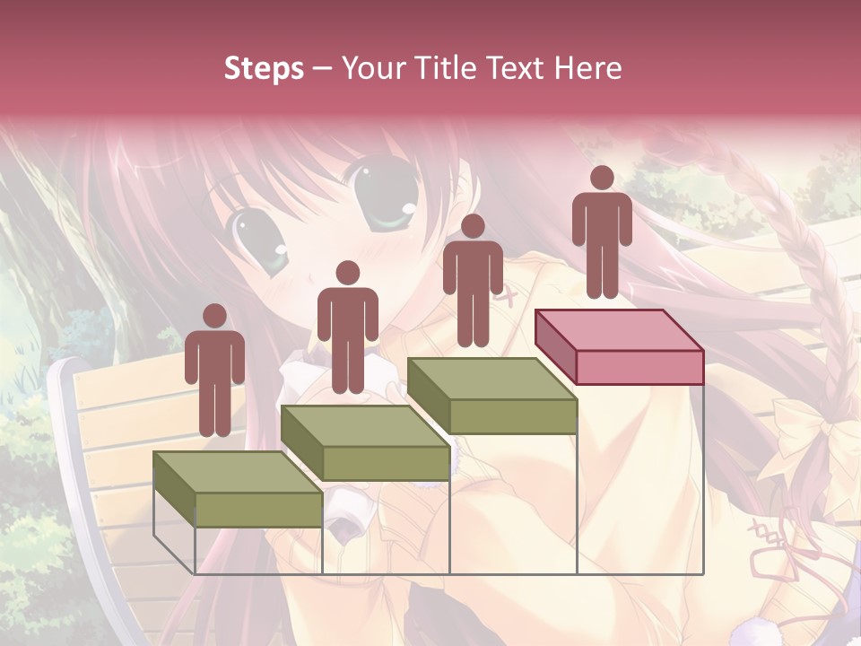 A Girl Sitting On A Bench Eating A Piece Of Food PowerPoint Template