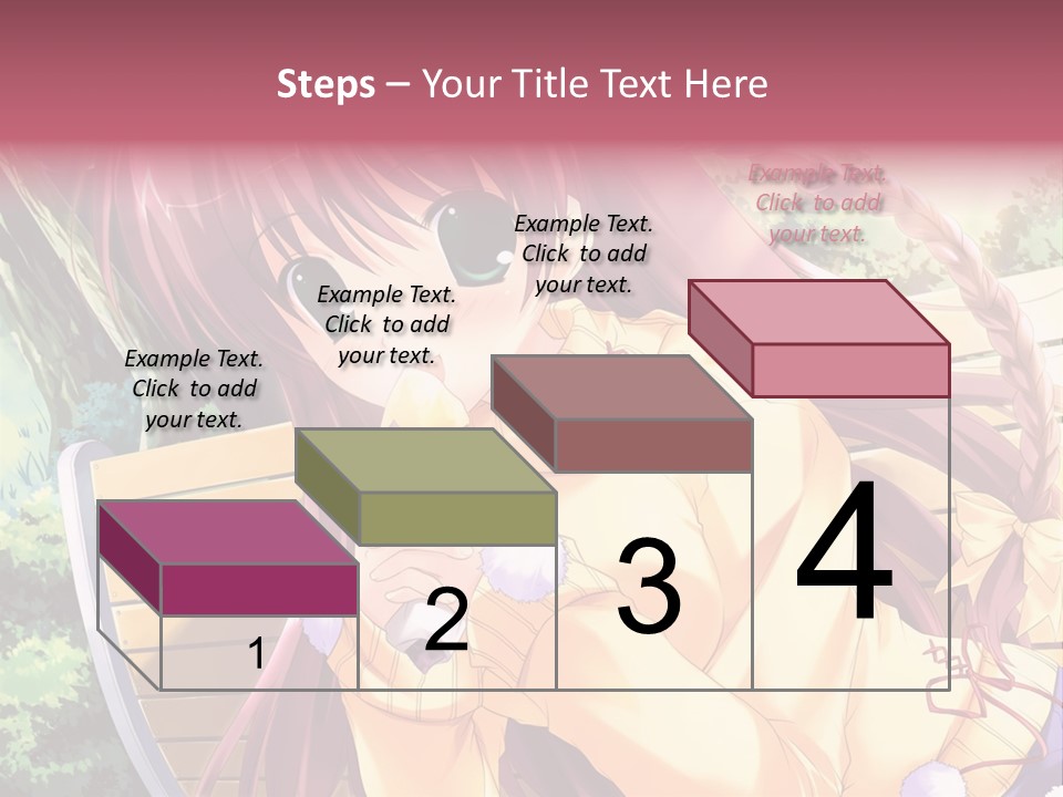 A Girl Sitting On A Bench Eating A Piece Of Food PowerPoint Template