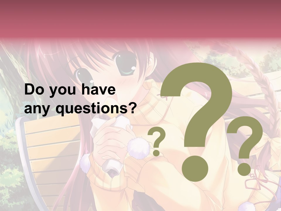 A Girl Sitting On A Bench Eating A Piece Of Food PowerPoint Template