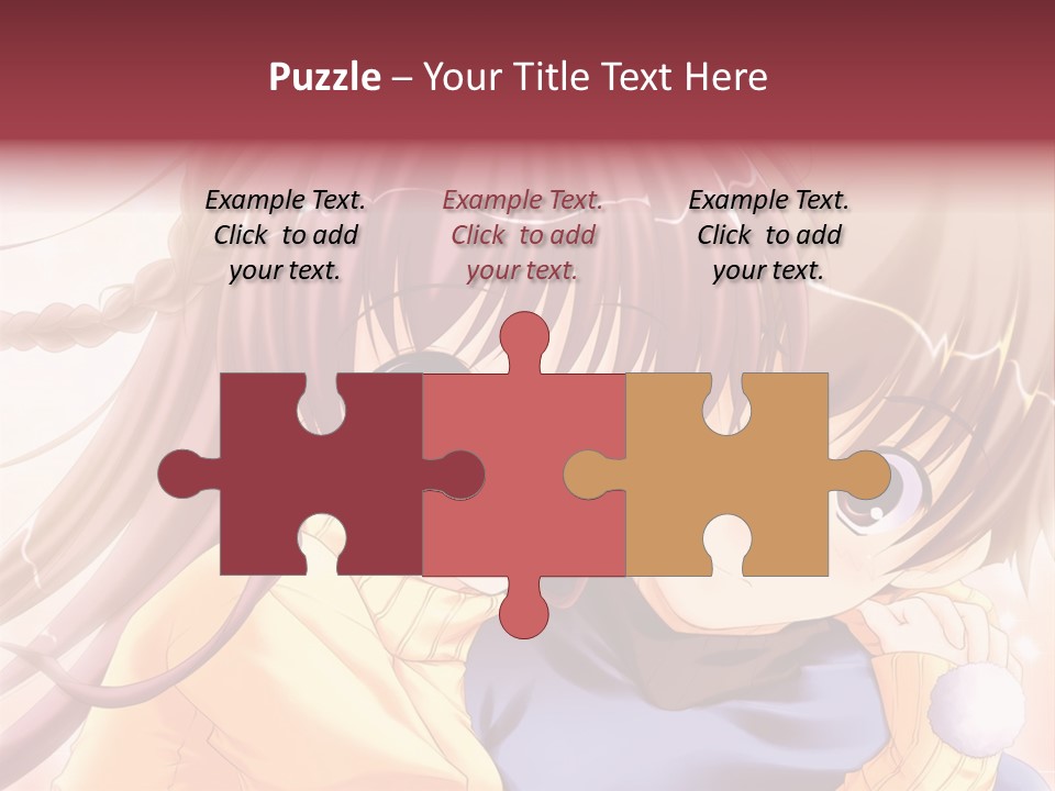 A Couple Of Anime Girls Hugging Each Other PowerPoint Template