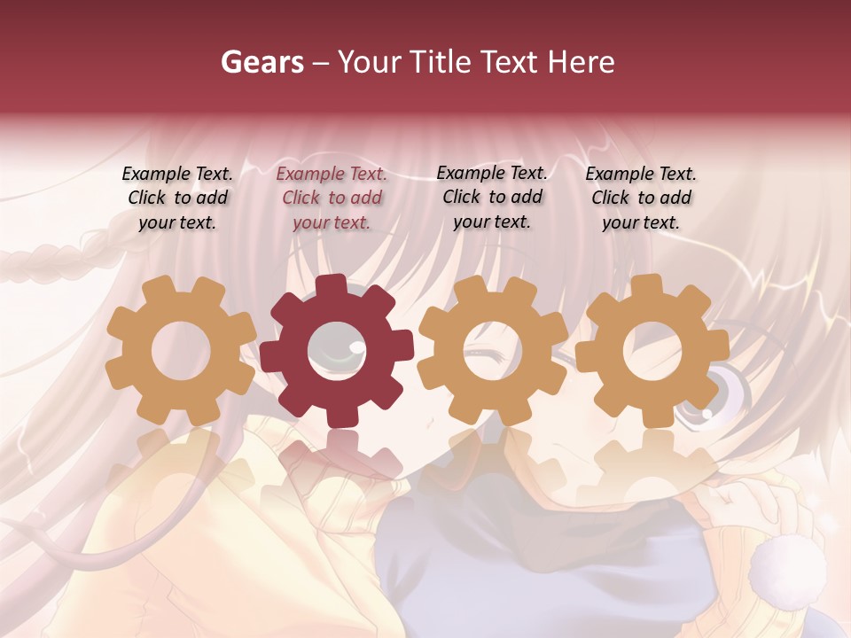 A Couple Of Anime Girls Hugging Each Other PowerPoint Template