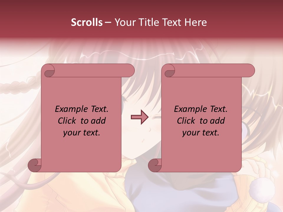 A Couple Of Anime Girls Hugging Each Other PowerPoint Template