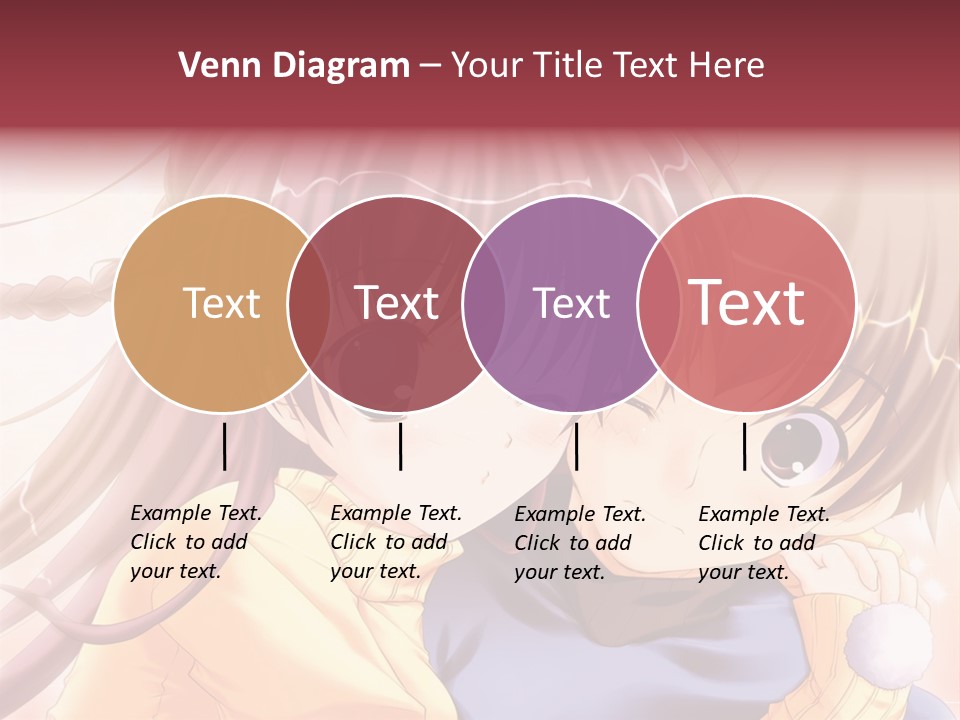 A Couple Of Anime Girls Hugging Each Other PowerPoint Template