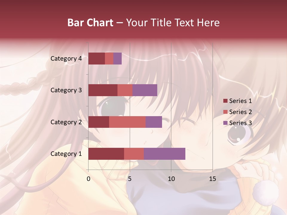 A Couple Of Anime Girls Hugging Each Other PowerPoint Template
