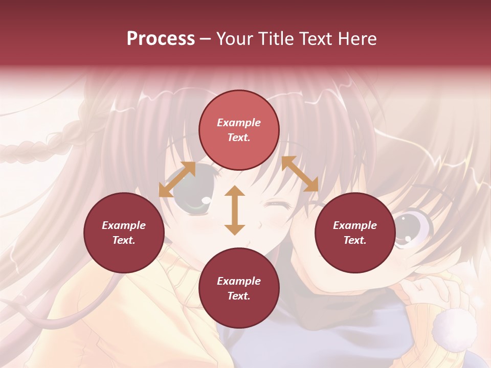 A Couple Of Anime Girls Hugging Each Other PowerPoint Template
