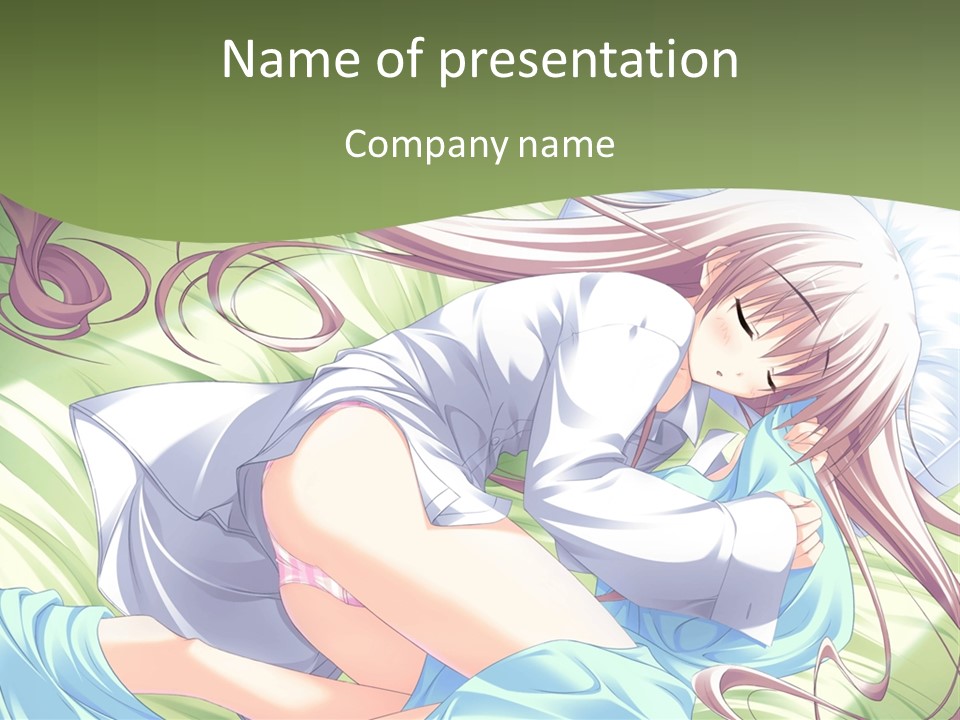 A Person Laying On A Bed With A Pillow PowerPoint Template