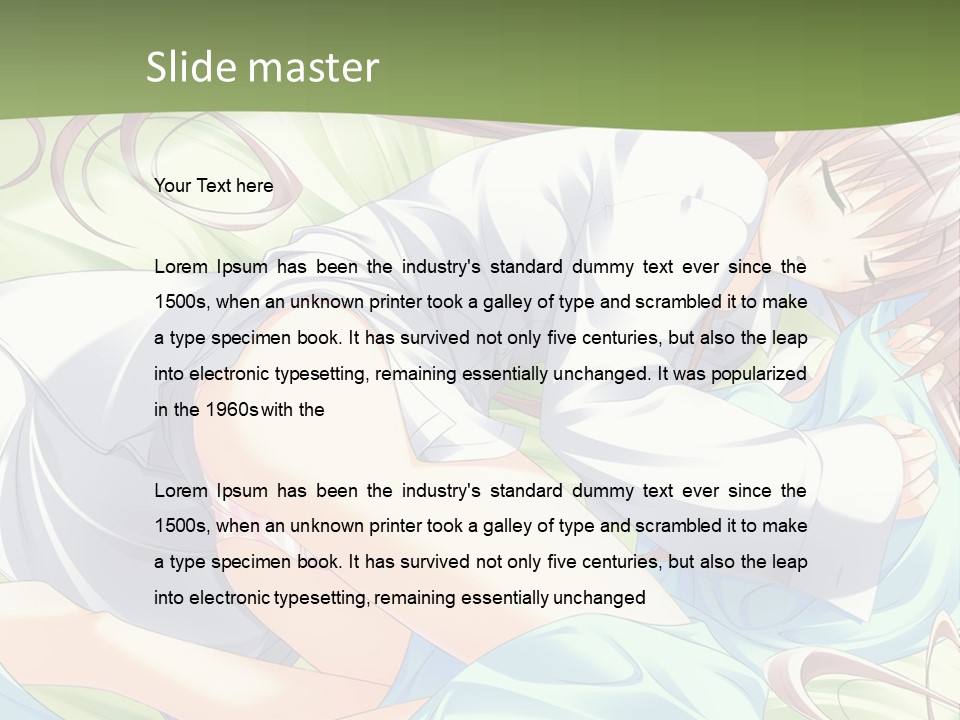 A Person Laying On A Bed With A Pillow PowerPoint Template