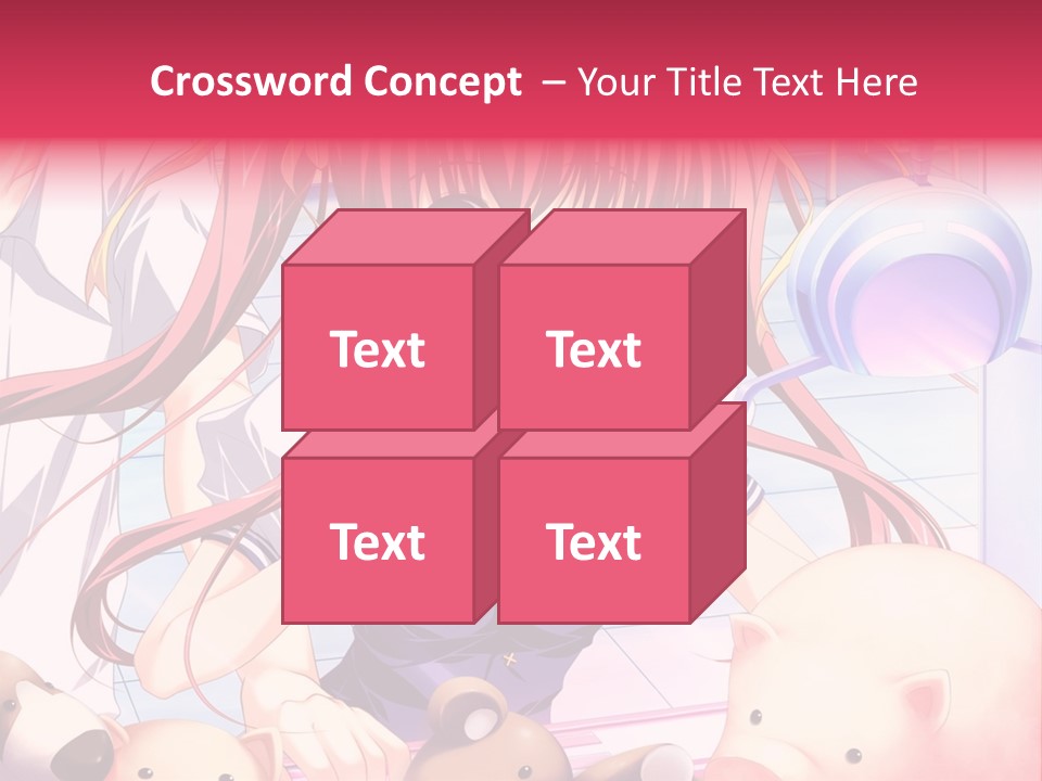 A Girl With Long Hair And A Bow Tie Standing Next To A Pig PowerPoint Template