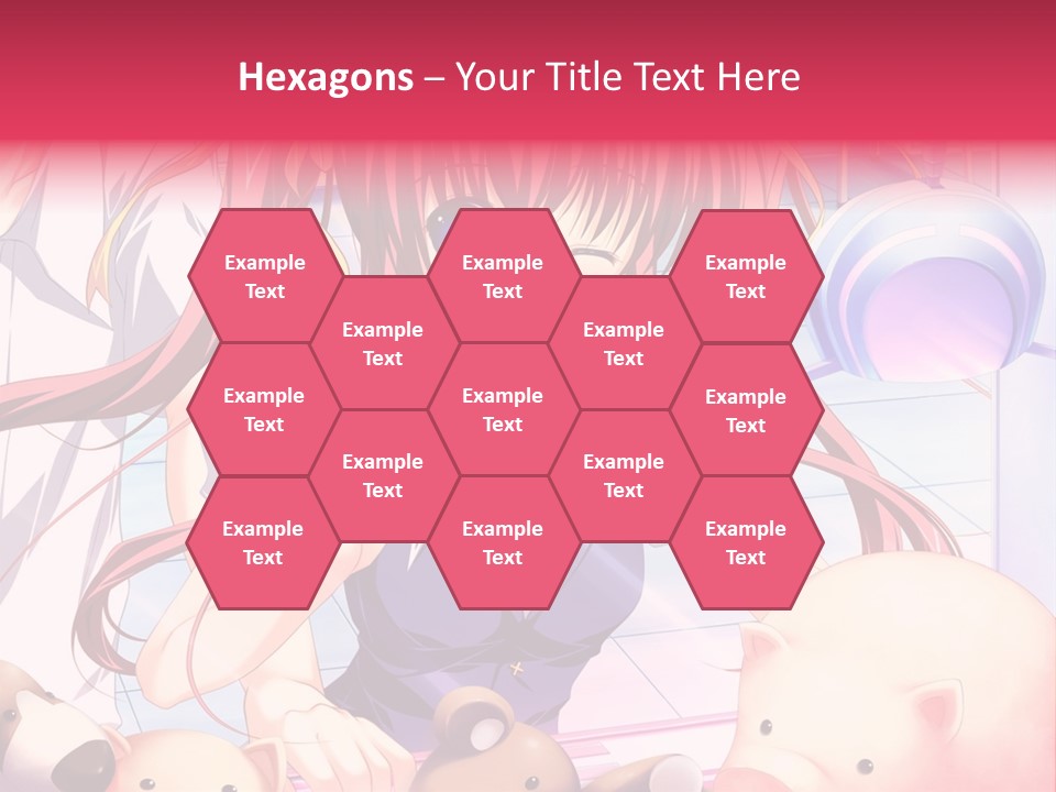 A Girl With Long Hair And A Bow Tie Standing Next To A Pig PowerPoint Template