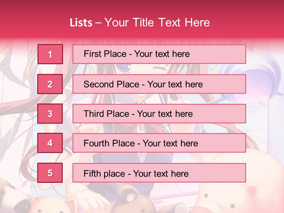 A Girl With Long Hair And A Bow Tie Standing Next To A Pig PowerPoint Template