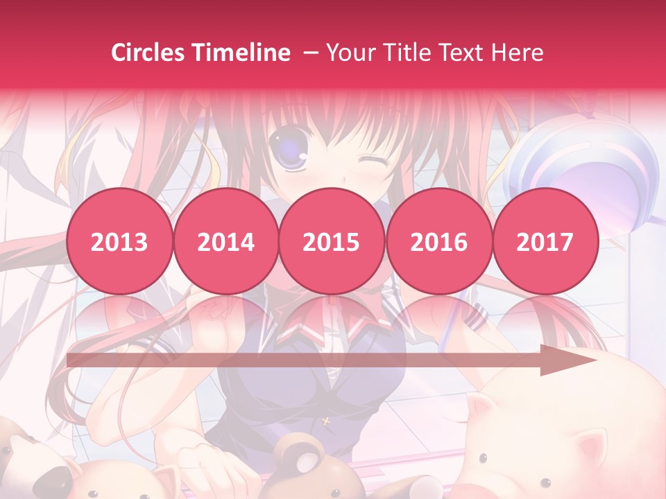 A Girl With Long Hair And A Bow Tie Standing Next To A Pig PowerPoint Template