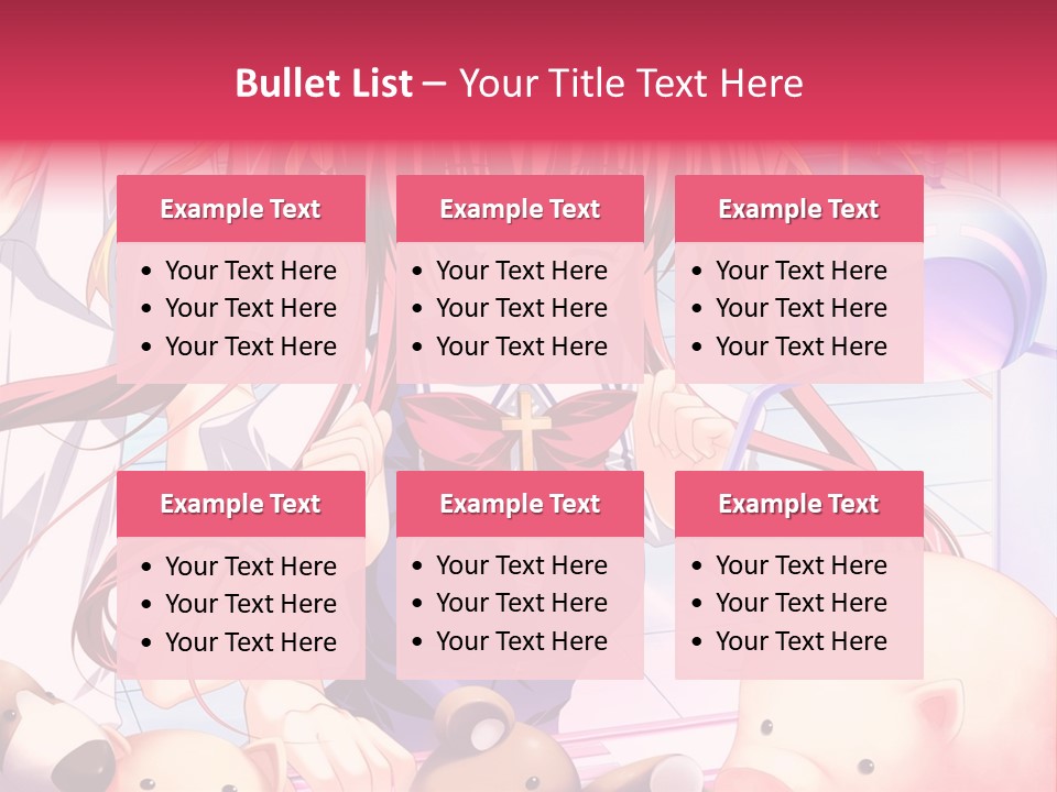 A Girl With Long Hair And A Bow Tie Standing Next To A Pig PowerPoint Template