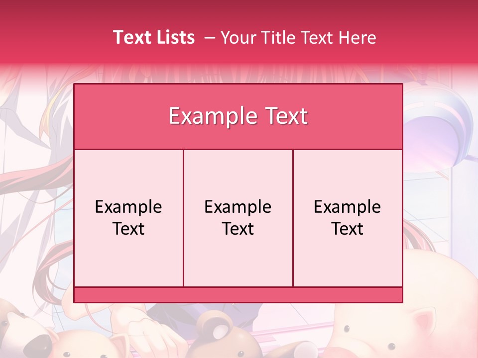 A Girl With Long Hair And A Bow Tie Standing Next To A Pig PowerPoint Template