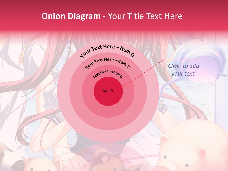 A Girl With Long Hair And A Bow Tie Standing Next To A Pig PowerPoint Template