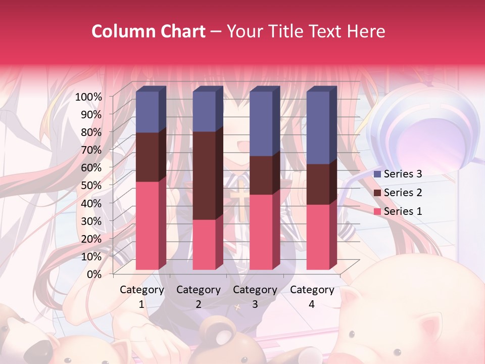 A Girl With Long Hair And A Bow Tie Standing Next To A Pig PowerPoint Template