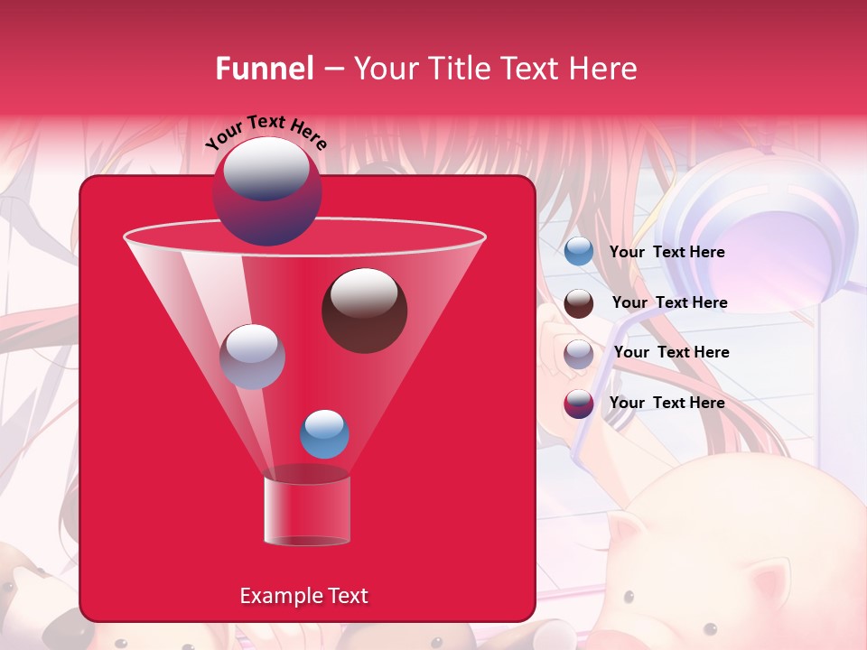 A Girl With Long Hair And A Bow Tie Standing Next To A Pig PowerPoint Template