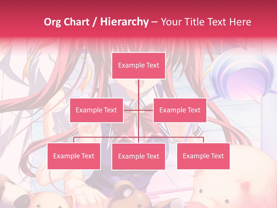 A Girl With Long Hair And A Bow Tie Standing Next To A Pig PowerPoint Template