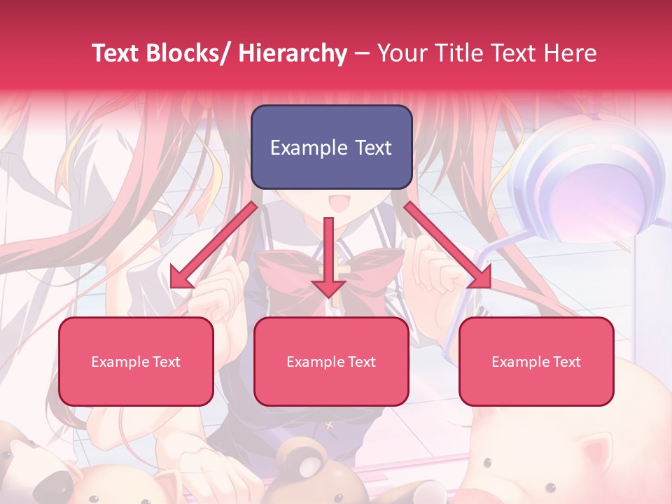 A Girl With Long Hair And A Bow Tie Standing Next To A Pig PowerPoint Template