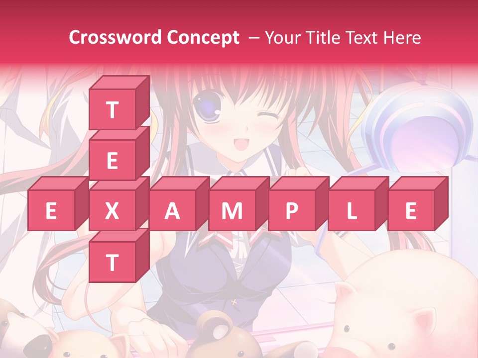 A Girl With Long Hair And A Bow Tie Standing Next To A Pig PowerPoint Template