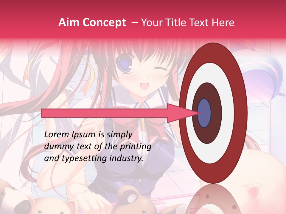 A Girl With Long Hair And A Bow Tie Standing Next To A Pig PowerPoint Template