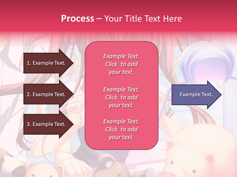 A Girl With Long Hair And A Bow Tie Standing Next To A Pig PowerPoint Template