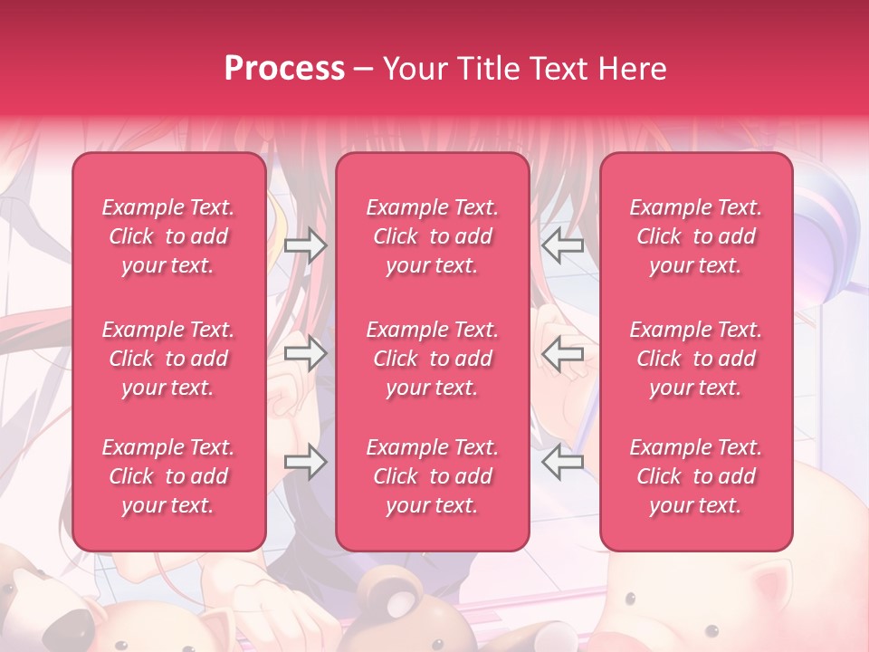 A Girl With Long Hair And A Bow Tie Standing Next To A Pig PowerPoint Template