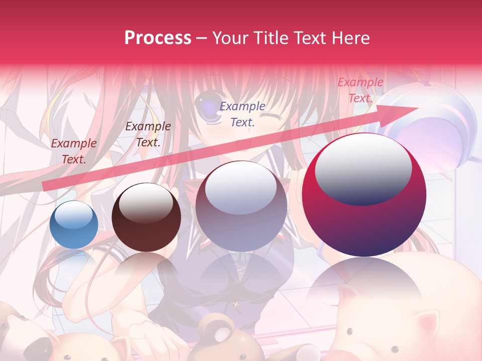 A Girl With Long Hair And A Bow Tie Standing Next To A Pig PowerPoint Template