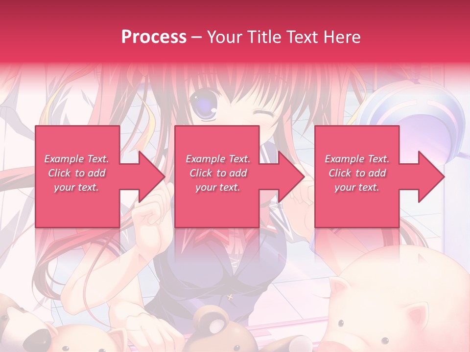 A Girl With Long Hair And A Bow Tie Standing Next To A Pig PowerPoint Template