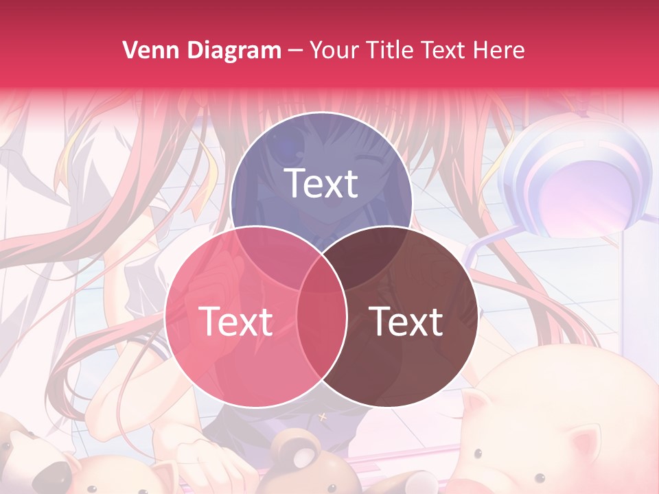 A Girl With Long Hair And A Bow Tie Standing Next To A Pig PowerPoint Template