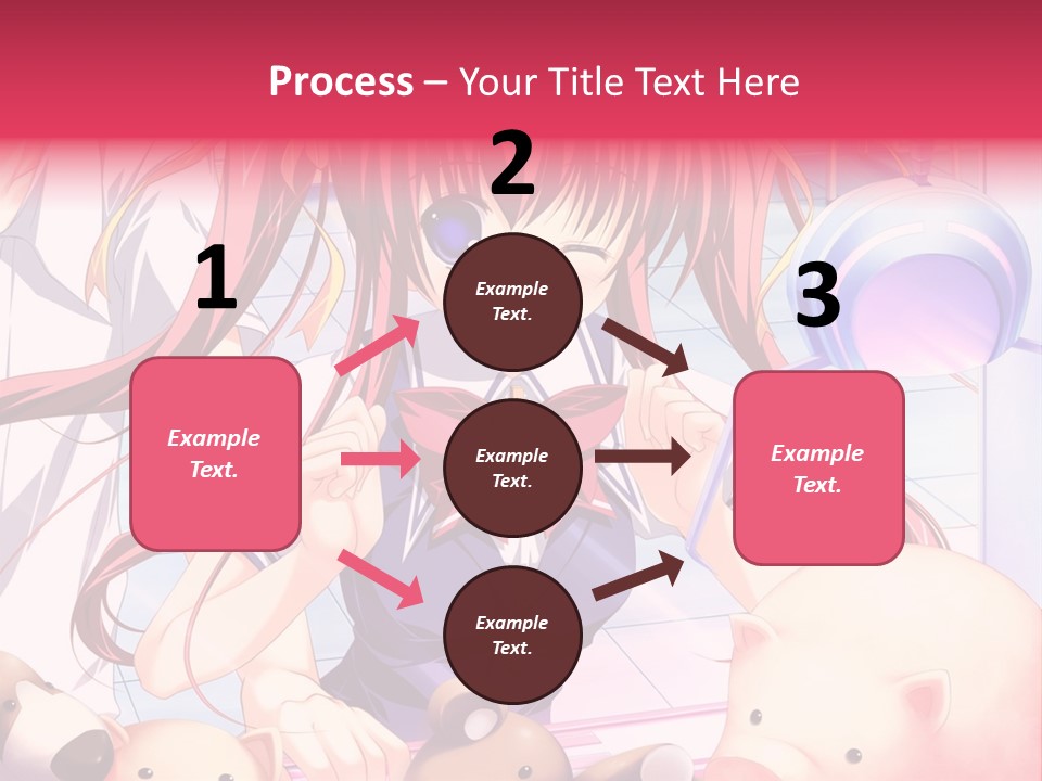 A Girl With Long Hair And A Bow Tie Standing Next To A Pig PowerPoint Template