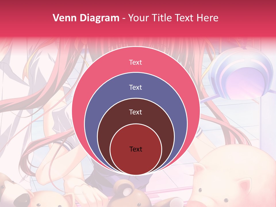 A Girl With Long Hair And A Bow Tie Standing Next To A Pig PowerPoint Template