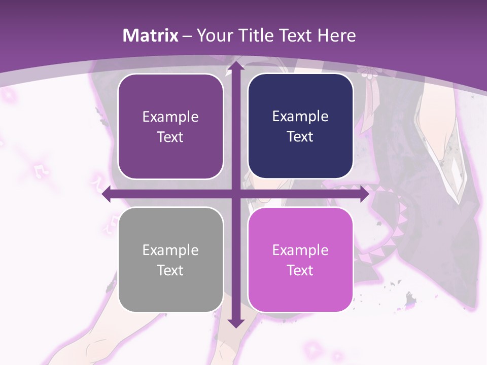 A Girl In A Purple Dress Is Sitting On A Purple Background PowerPoint Template