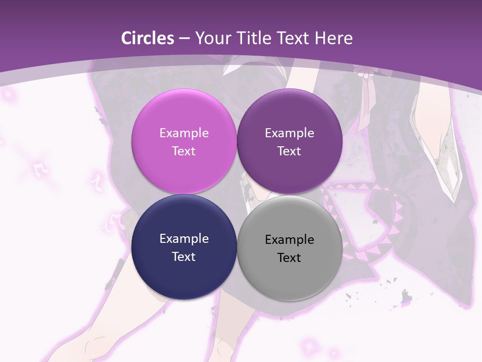 A Girl In A Purple Dress Is Sitting On A Purple Background PowerPoint Template