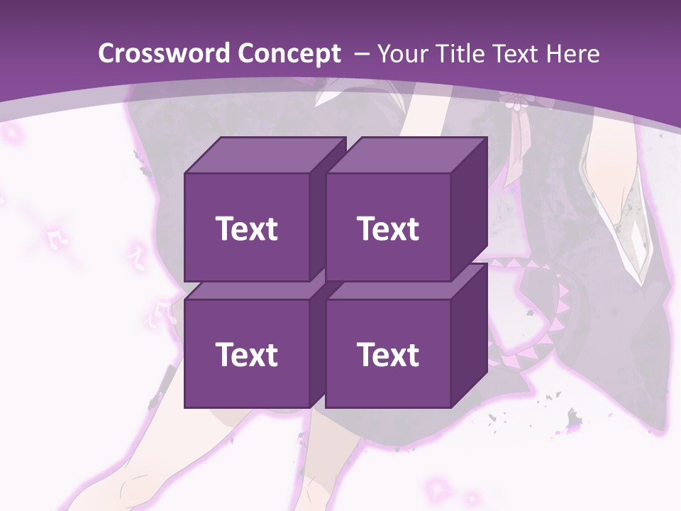 A Girl In A Purple Dress Is Sitting On A Purple Background PowerPoint Template