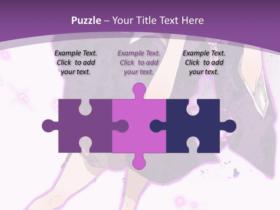 A Girl In A Purple Dress Is Sitting On A Purple Background PowerPoint Template