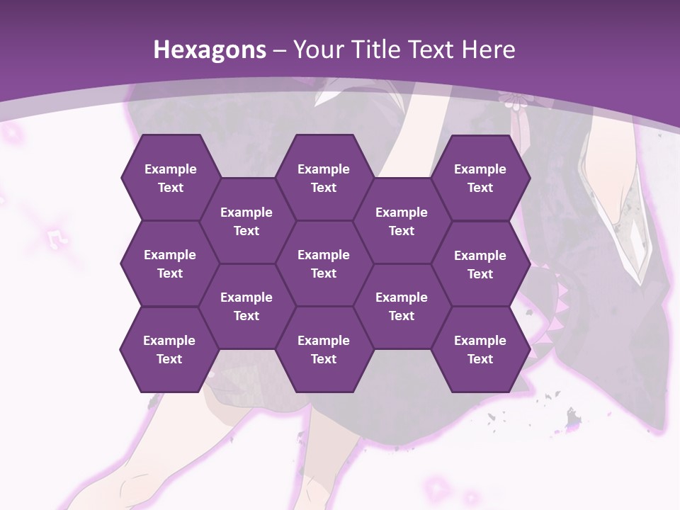 A Girl In A Purple Dress Is Sitting On A Purple Background PowerPoint Template