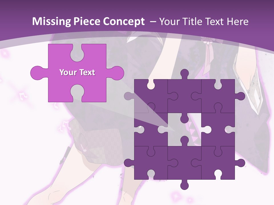 A Girl In A Purple Dress Is Sitting On A Purple Background PowerPoint Template