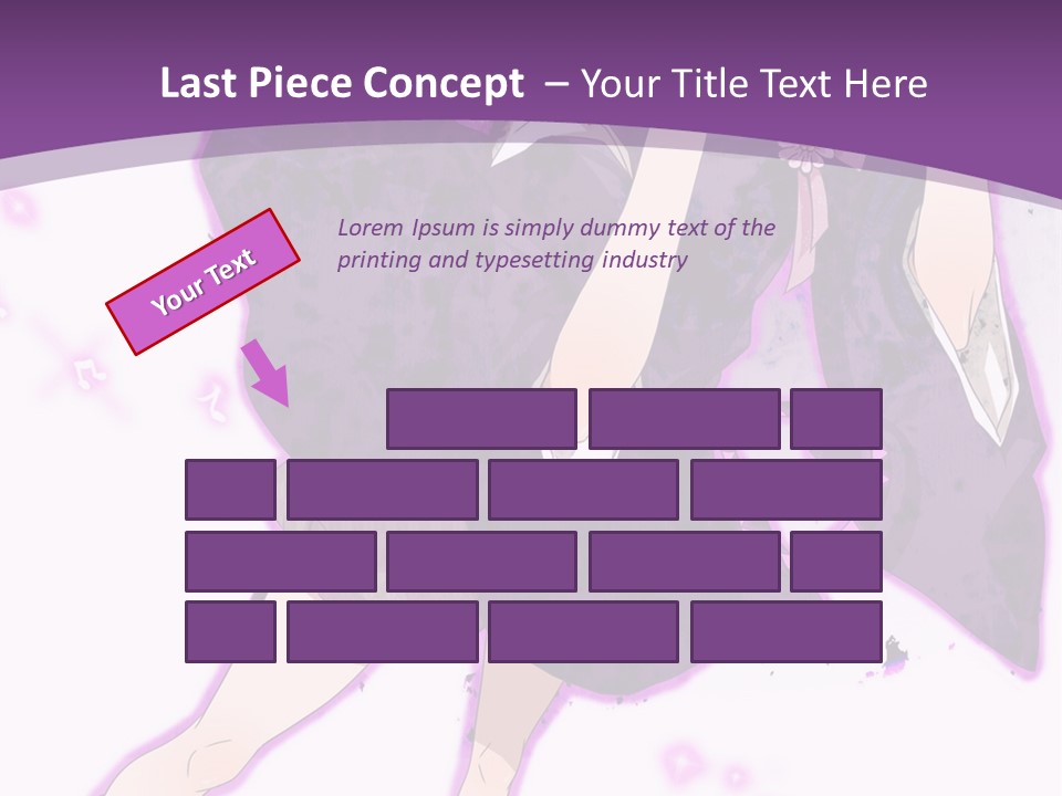A Girl In A Purple Dress Is Sitting On A Purple Background PowerPoint Template
