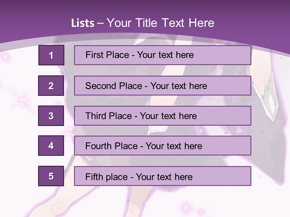 A Girl In A Purple Dress Is Sitting On A Purple Background PowerPoint Template