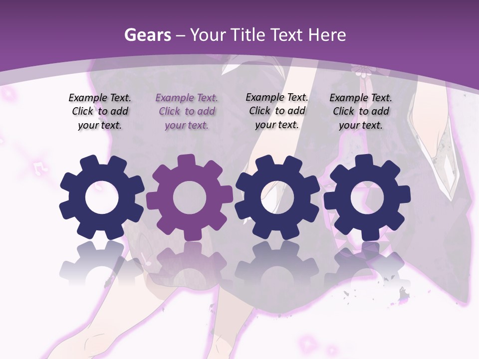 A Girl In A Purple Dress Is Sitting On A Purple Background PowerPoint Template