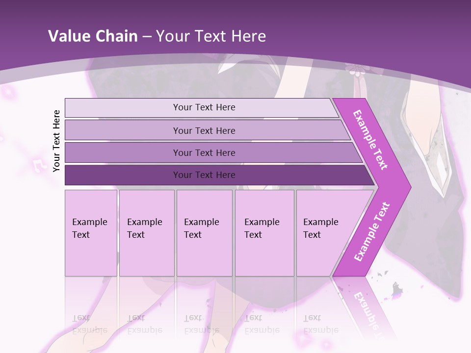 A Girl In A Purple Dress Is Sitting On A Purple Background PowerPoint Template